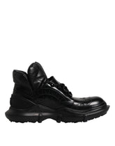 Dolce & Gabbana Black Leather Casual Mens Ankle Boots Shoes